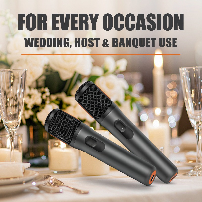 Event & Party Supply - Micrófono Inalámbrico Dual de Mano AES-128