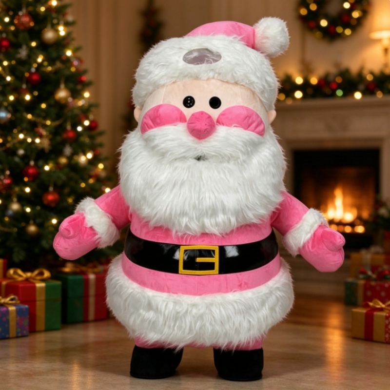 Event & Party Supply - Disfraz Inflable de Papá Noel Rosa,