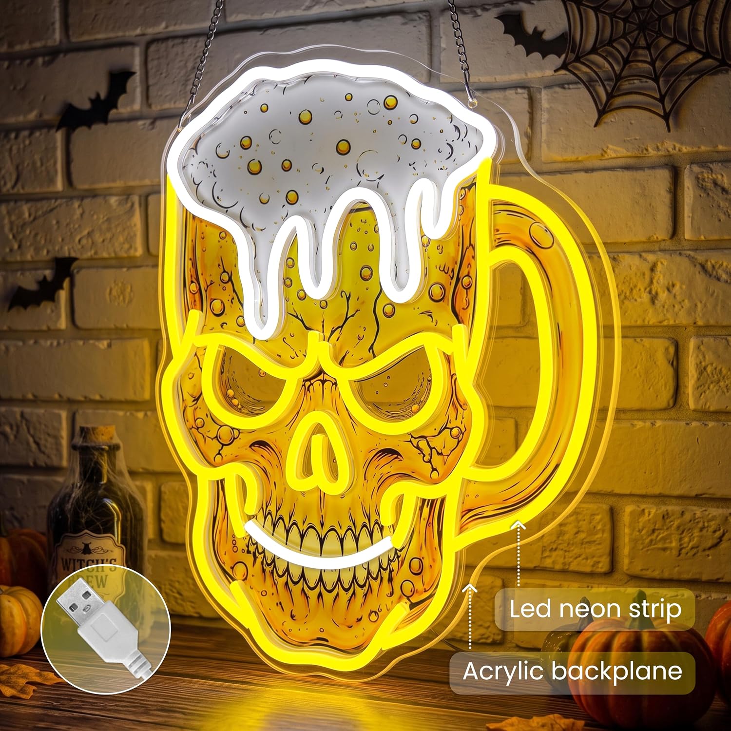 Letrero de neón con forma de c - Neon Sign Party reseña y precio